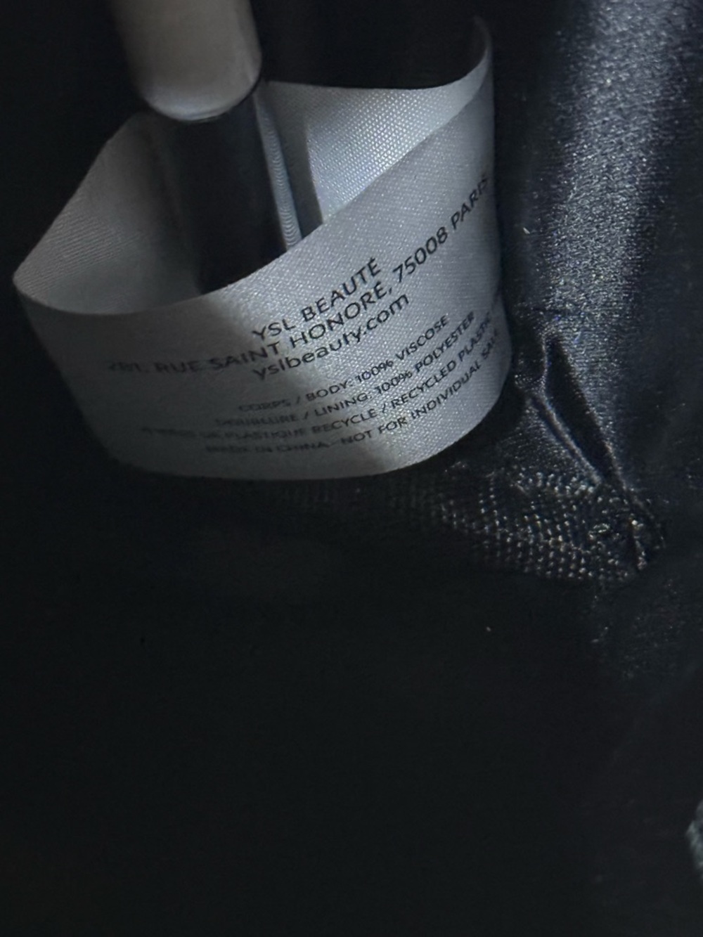 Yves Saint Laurent Beauty Canvas Bag with Chain Crossbody Strap - Picture 9 of 17